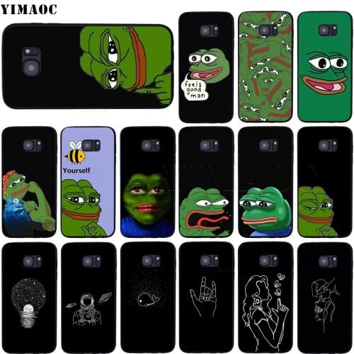 YIMAOC Pepe the Frog Soft Silicone Case for Samsung Galaxy S6 S7 Edge S8 S9 Plus A3 A5 A6 Note 8 9