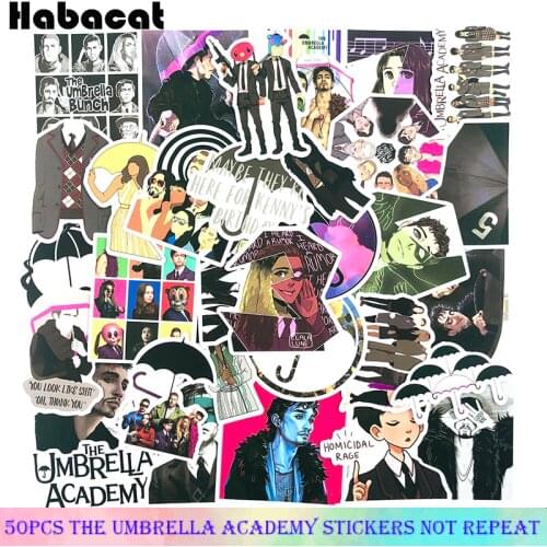50Pcs/Pack The Umbrella Academy Stickers US TV Series For Laptop Skateboard Luggage Refrigerator Notebook Motorcycle Pegatinas