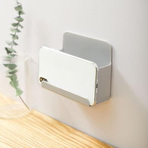 Wall Mounted Storage Box Organizer Remote Control Air Phone Storage Plug Case Container Holder Mobile Stand Conditioner Bra S4H3