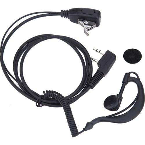 New 2 PIN Earpiece Headset PTT MIC 1m Ear Hook Walkie Talkie Earbud Interphone Earphone Earpiece for BAOFENG UV5R/KENWOOD/HYT