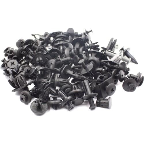 100PCS Car Bumper Fender Plastic Fastener For Citroen Peugeot Renault VW Nissan Honda Toyota Mazda Ford Buick Hyundai Kia Volvo