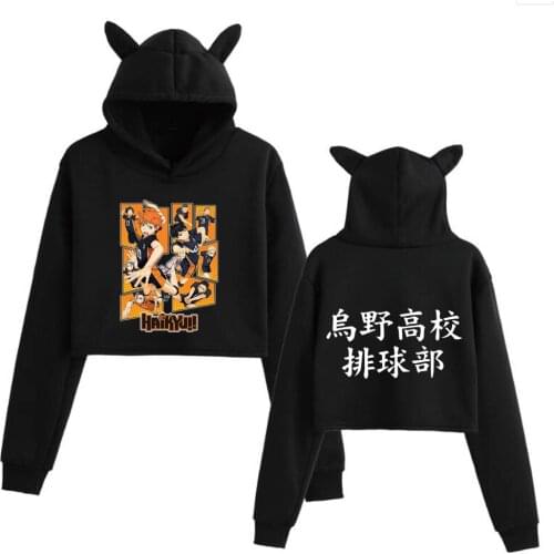 Anime Haikyuu Hoodie Long Sleeve Streetwear Harajuku Sweatshirt Women Tops
