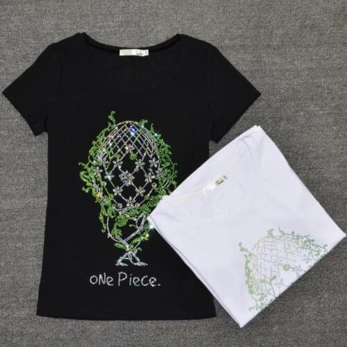 Plus size 4XL!Short-sleeved T-shirt women diamond tree summer fashion cotton top tees
