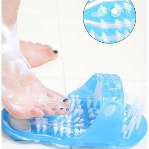 1 Pc Shower Feet Foot Cleaner Scrubber Washer Brush Massager Exfoliating Scrub Gift 280x100x140mm Bathroom Massage Slippers