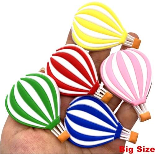10PCS/Set Big Size Silicone Hot Air Balloon Flat Back For DIY Pendant Jewelry Refrigerator Magnet Scrapbook Accessories