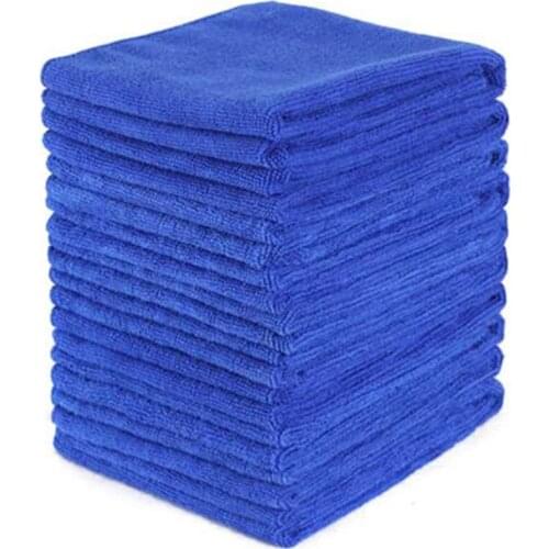 20Pcs Absorbent Microfiber Towel Car Care Home Kitchen Washing Clean Wash Cloth Blue