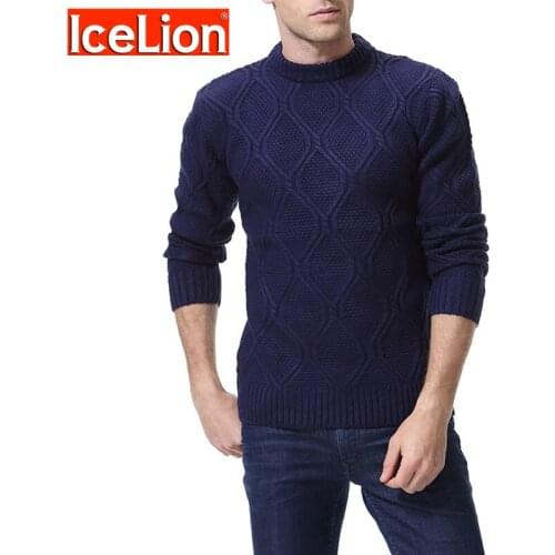 IceLion 2021 New Winter Cotton Tshirts For Men O-Neck Streetwear Urban Clothing Long Sleeve Woolen Fashion Casual Mens T-shirts