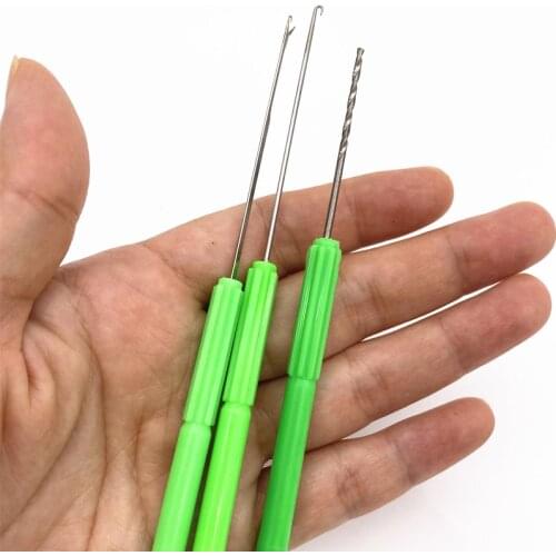 3pcs*Carp fishing bait boilies pellet hair rigs needle drill Stringer splicing making tools Drill Rigs Loading Bait Needle Hook