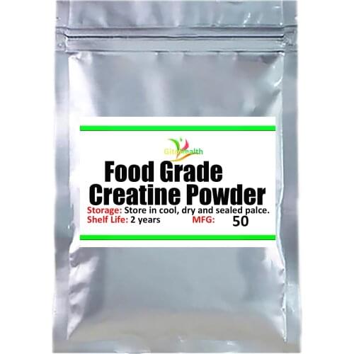 50-1000g Food Grade 99% creatine powder, creatine monohydrate powder, used to improve muscle oxygen metabolism