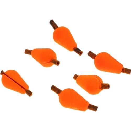 6 Pieces Drop shaped Fishing Float Fly Fishing Water Drop Foam Strike Indicator 0.79 x 0.39 inch