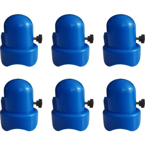 NEW-6Pcs with Screw Thumb 1.5Inch Diameter Direct Fit Connection Attachment Easy Install Trampoline Enclosure Pole Cap