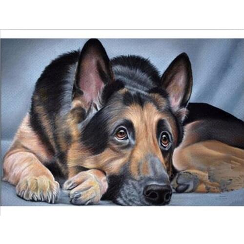 Diamond Mosaic Diy 3D Diamond Embroidery Dog That Slept On The Ground Diamond Painting Cross Stitch Floral Rhinestone Decoration