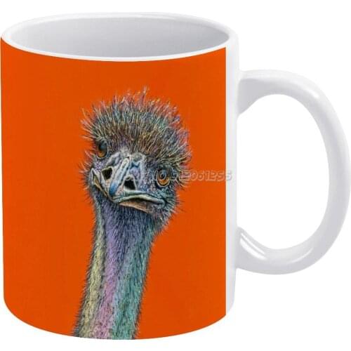 Mary Lou The White Mug White Ceramic Tea Cup Birthday Gift Milk Cups and Mugs Aussie Animals Australian Fauna Quirky Vibrant Aus