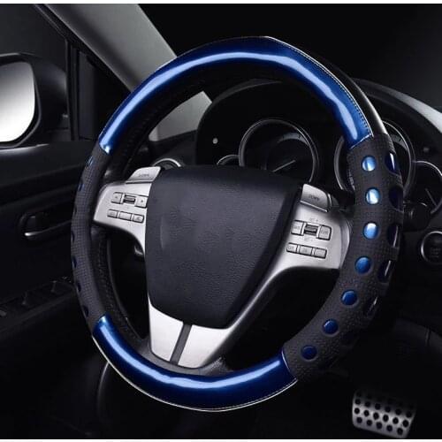 Steering Wheel Cover 38 Cm Microfiber Leather Universal Non-Slip Volante Esportivo Car Accessories Interior Volant Coprivolante