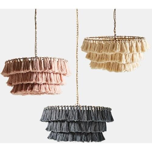 Decoration Ins Pendant lighting For Bedroom/Living Room Round String Pendant Lamp Nordic Light Fixture