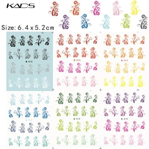 HOTSALE 6sheet/SET. Colorful Color Water decal Nail Stickers for nail art decal water transfer stickers for nails
