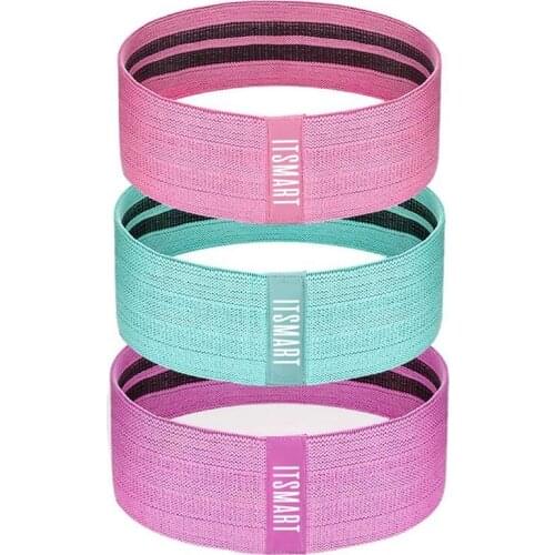 ITSMART Yoga Squat Resistance Band Fitness Cotton Hip Lifting Resistance Ring Yoga Stretch Band Booty Bands