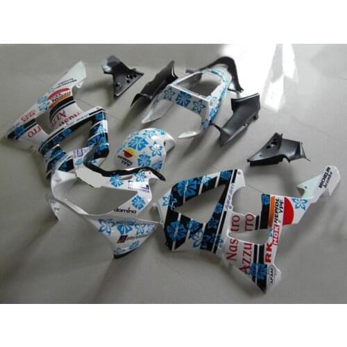 Injection mold Fairing Kit for CBR900RR 929 00 01 CBR 900RR 2000 2001 CBR900 ABS Blue flowers Fairings set+gifts HF11
