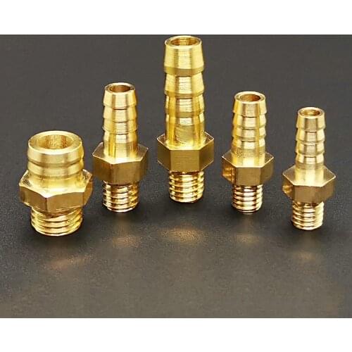 M5 M6 M8 4/5/6/8mm Hosebarb Mini Brass Coupling Coupler Connector Water Gas Oil