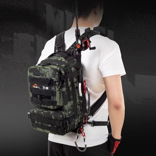 Crossbody Multifunction Fishing Bag Waterproof Tactical Backpack Climbing Outdoor Shoulder Sports Chest Bag For Men Women