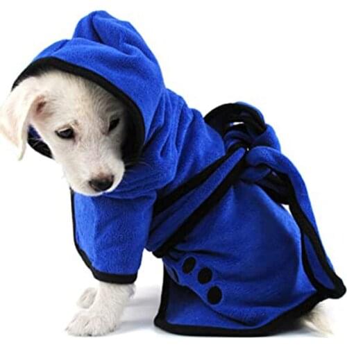 Soft Dog Bathrobes Dog Robe Fast Drying Bathrobe for Dogs Microfiber dog towel Absorbent Dog Pajamas Small Medium Large Size