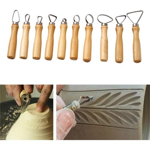 10pcs/set of Pottery Repair Tool Ring Shaped Stainless Steel Blade Soft Ceramic Scraper DIY Model Sculpture Carving Supplies