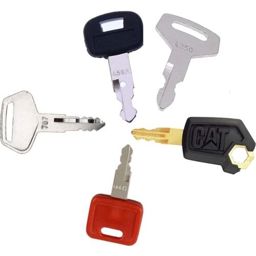 5pcs 459A+ 787+ K250+ H800+ 5P8500 Excavator Ignition Keys Start Set for Caterpillar Hitachi Kobelco Komatsu Kubota Dozer
