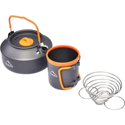 WIDESEa Camping Coffee Cookware Set Outdoor Tableware Equipment Mug Kettle Pot Cooking Teapot Filter Rack Cup