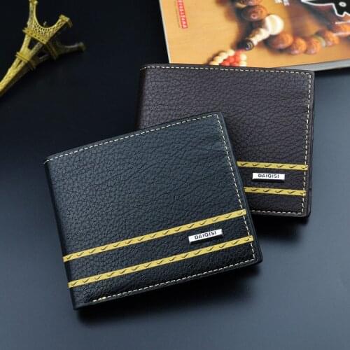 New Men Short Wallets Soft Leather Coin Purses Multi Card Holder Thin Vintage Pocket Mini Money Bags for Male billetera hombre