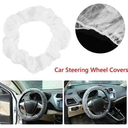 Disposable Car Steering Wheel Covers Protective Cover Clear Transparent Plastic for Outdoor Personal Car Decoration