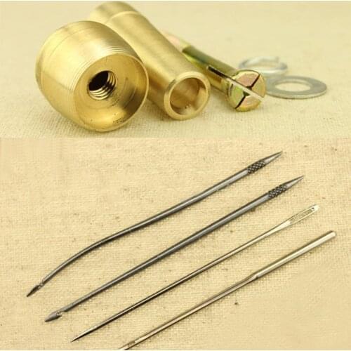 Portable Canvas Leather Sewing Shoes Repair Tool Sets Awl Hand Stitching Taper Leathercraft Needle Tool Kit Leather Craft Sewing