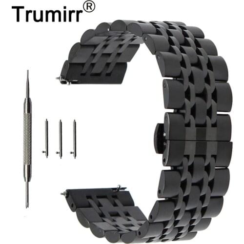 20mm 22mm Stainless Steel Watch Band for Breitling Butterfly Buckle Strap Quick Release Wrist Belt Bracelet + Spring Bar + Tool