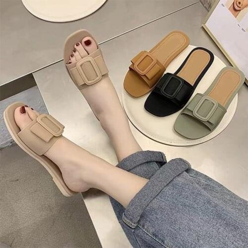 Slippers Womens Sandals Ladies Casual Shoes Fashion Female Slides Flip Flops Summer Beach Comfortable 2020 Platform Pu Leather