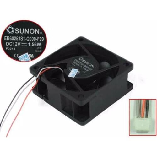 SUNON EB60251S1-Q000-F99 DC 12V 1.56W 60x60x25mm Server Cooling Fan