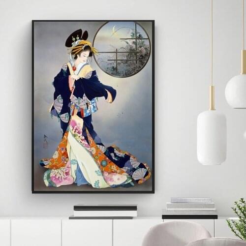 Japanese Haruyo Morita Vintage Poster Flowers Geisha Wall Art Decor Canvas Prints Modern Livingroom Aisle Paintings No Frame