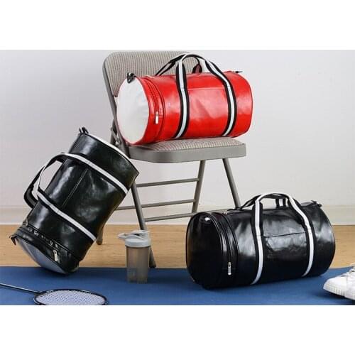 Weysfor PU Leather Waterproof Travel Duffle Bag Multifunction Sports Bags Men/Women Handbags Tote Shoulder Crossbody Luggage Bag