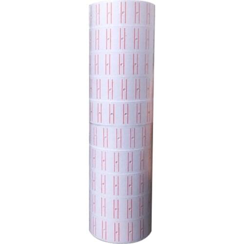W3JD 10 Rolls Self Adhesive Price Labels Paper Tag Sticker Single Row for Price Labeller Grocery Office Supplies