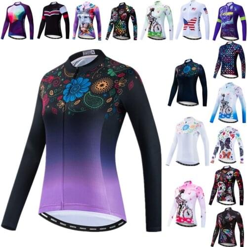 Weimostar 2021 Pro Cycling Jersey Long Sleeve Women Mountain Bicycle Cycling Clothing Autumn Breathable MTB Bike Cycling Clothes