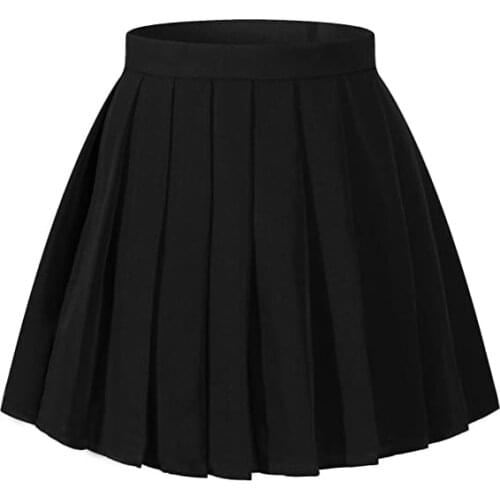 Women Skirt Fashion High Waist Pleated Skirt Sweet Cute Girls Dance Mini Skirt Cosplay Preppy Uniform School Short Skirts XS-2XL