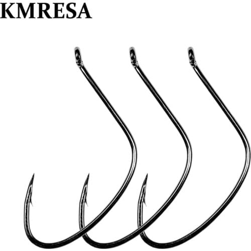 10pcs Offset Fishing Hooks #4 #3 #2 #1 #1/0 #2/0 #3/0 Wacky Rig Drop Shot Hook Crank Worm Fishhook Bass Fishing Tackle