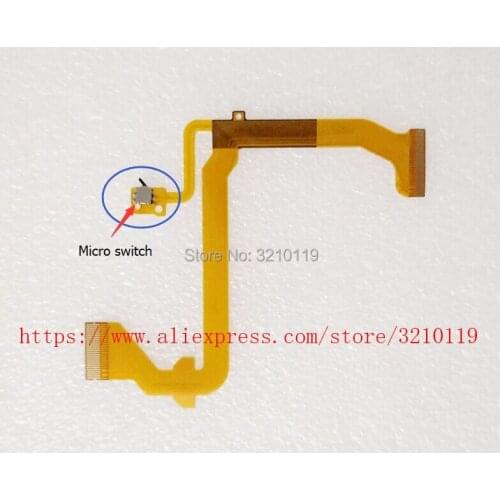 2PCS NEW LCD Hinge rotate shaft Flex Cable For Panasonic NV- GS19 GS21 GS25 GS28 GS31 GS35 Repair Part with Micro Switch