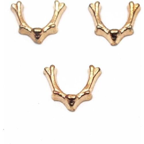 20Pcs/Lot Deer Horn Alloy Floating Charms Hand-made DIY for Glass Lockets