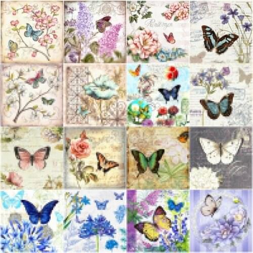 AZQSD 5D Diamond Painting Butterfly Cross Stitch Handicraft Rhinestones Diamond Embroidery Animal Mosaic Gift Home Decor