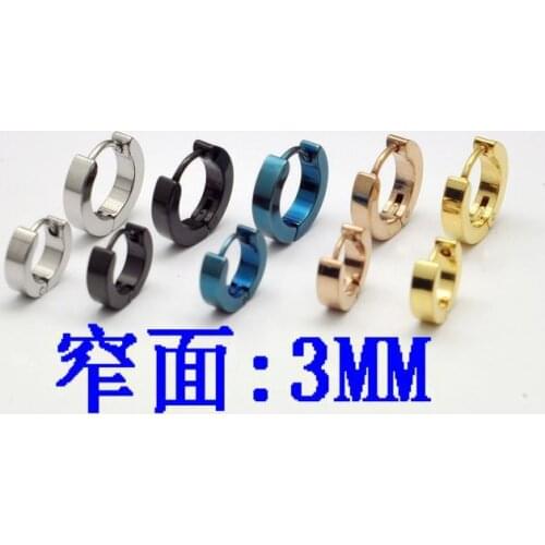 Free shipping 3mm fake ear plugs body jewelry mix lots 5 colors 2 sizes 60pcs mens earrings punk fashion jewelry