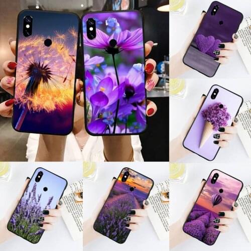 Simple lavender Purple flowers Phone Case For Xiaomi Redmi Note 4 4x 5 6 7 8 pro S2 PLUS 6A PRO