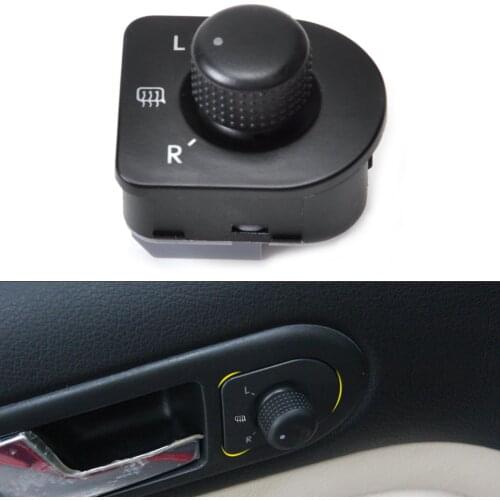CITALL New 1J1959565F Side Electric Rearview Mirror Switch Control Knob For VW Volkswagen Passat Golf Beetle Bora