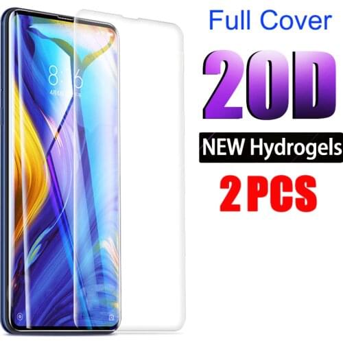 2Pcs Full Hydrogel Film for Xiaomi Mi 11 Mi 10 Mi 9 9T Pro SE Mi 8 A3 Screen Protector Film for Redmi Note 9 8 7 K20 K30 Pro 9S