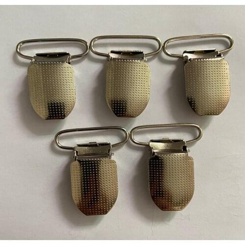 Metal Suspender Pacifier Clips Holders Round Dot Hole Face Clasp Suspender Garment Accessories Round Square Plastic Insert