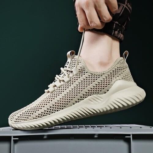 Mens Shoes Summer Large Size Shoes New Lightweight Sports Casual Shoes Breathable Hollow Mesh Mens Shoes
