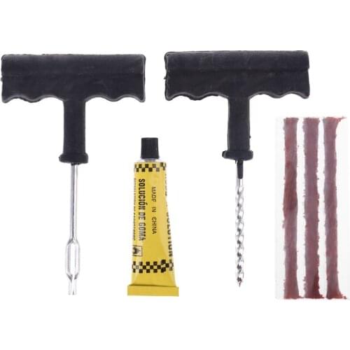 Auto Car Tubeless Tyre Puncture Plug Tire Repair Motorcycle Bike Cement Tool Kit